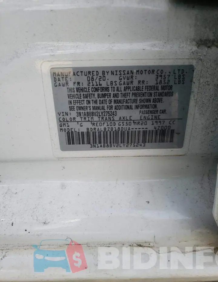 3N1AB8BV2LY275243 Photo# 12