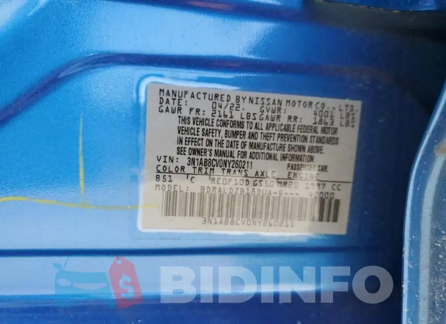3N1AB8CV0NY260211 Photo# 12