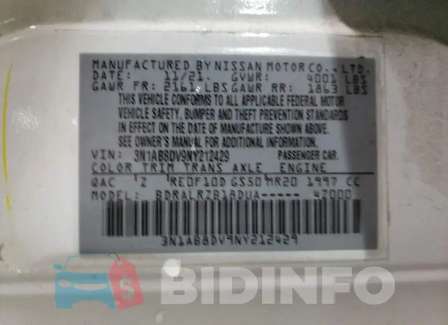 3N1AB8DV9NY212429 Photo# 12