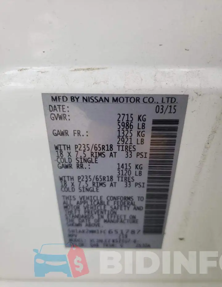 5N1AR2MM1FC651787 Photo# 10