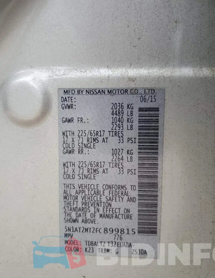 5N1AT2MT2FC899815 Photo# 14