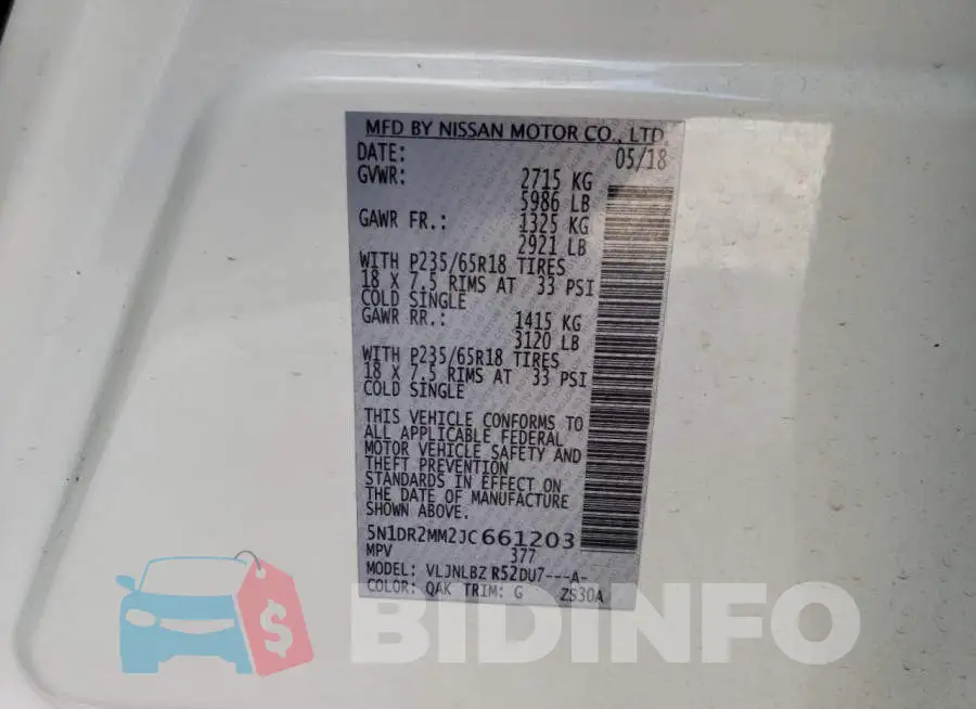 5N1DR2MM2JC661203 Photo# 14