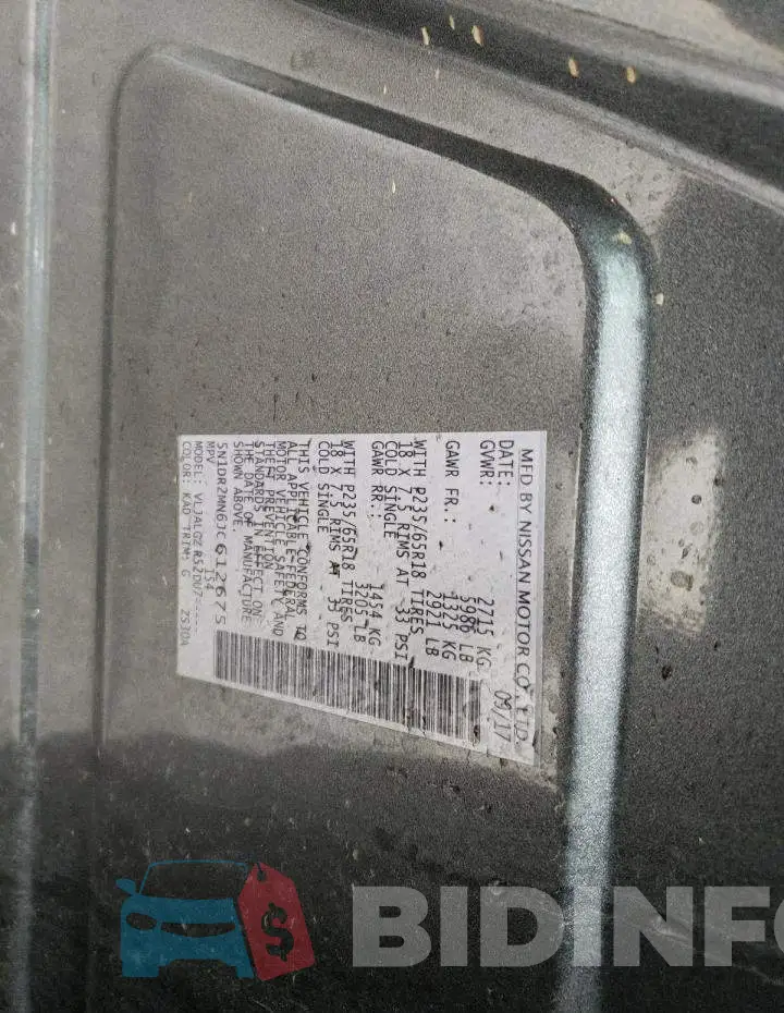 5N1DR2MN6JC612675 Photo# 12