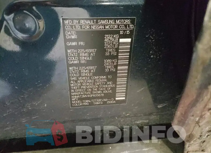 KNMAT2MV4GP605878 Photo# 13