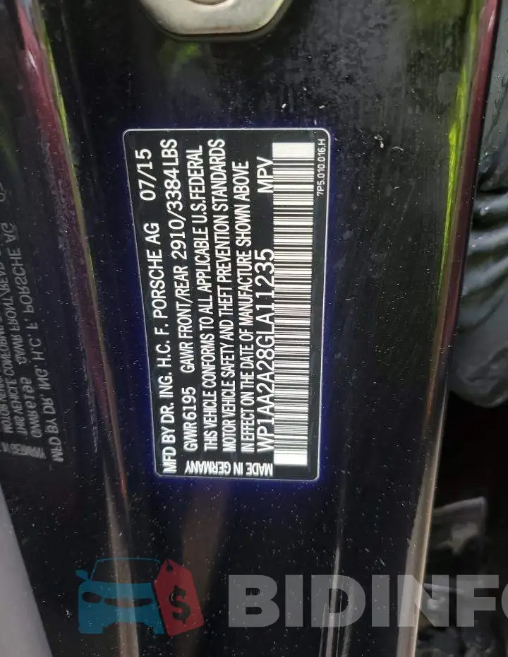 WP1AA2A28GLA11235 Photo# 13