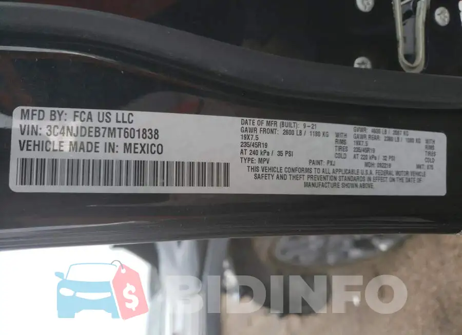 3C4NJDEB7MT601838 Photo# 13
