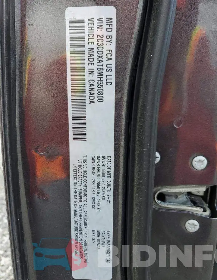 2C3CDXAT6MH550800 Photo# 13