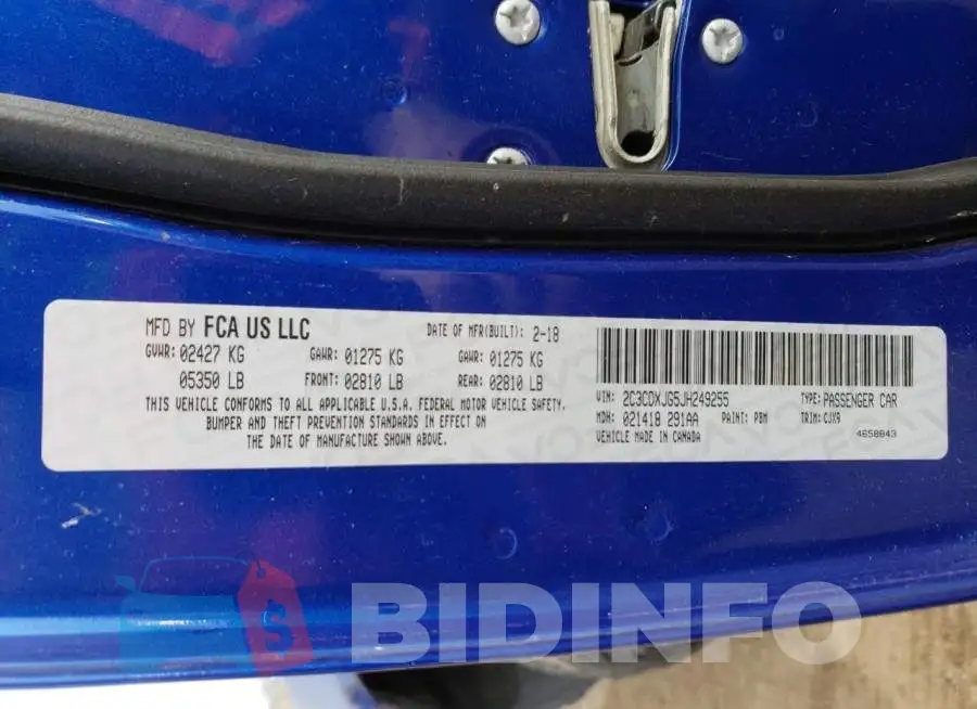 2C3CDXJG5JH249255 Photo# 13