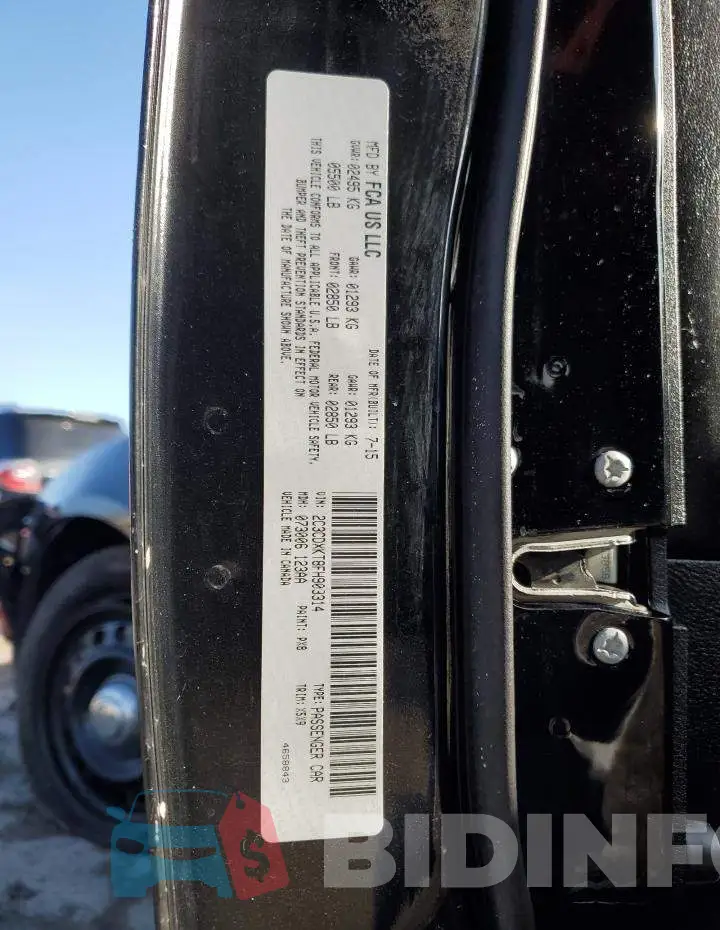 2C3CDXKT8FH903314 Photo# 12