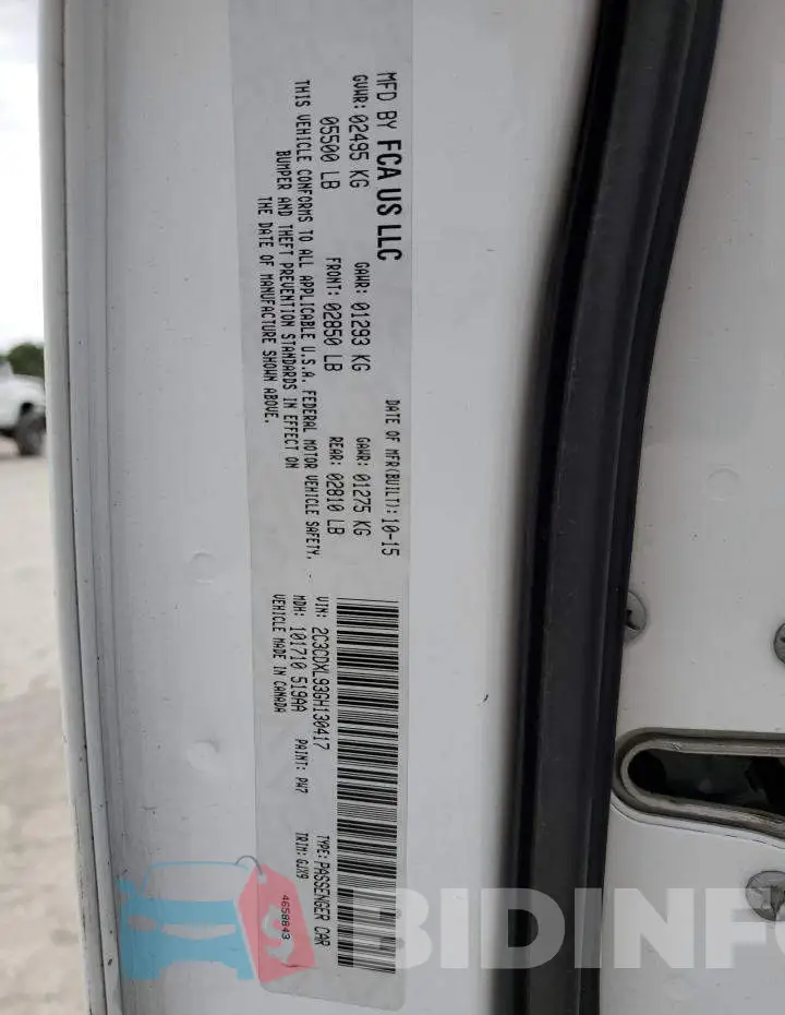 2C3CDXL93GH130417 Photo# 10