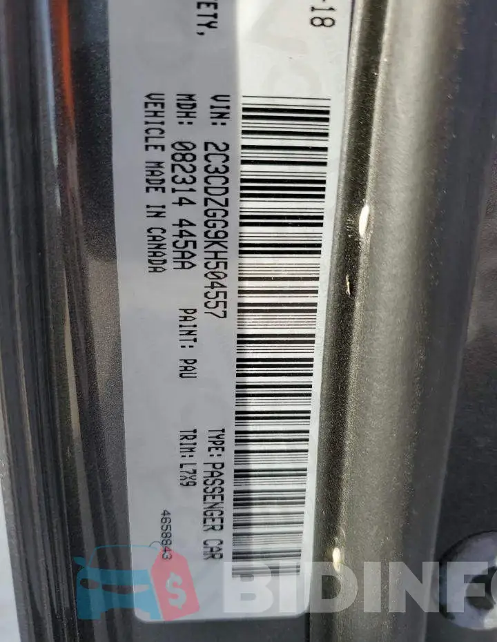 2C3CDZGG9KH504557 Photo# 13