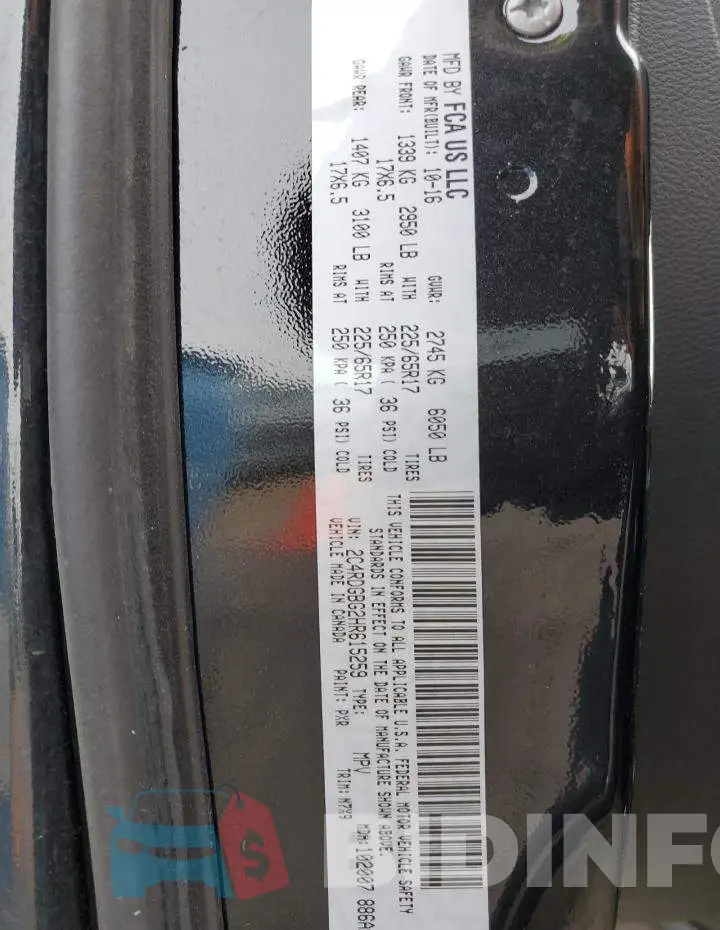 2C4RDGBG2HR615259 Photo# 13