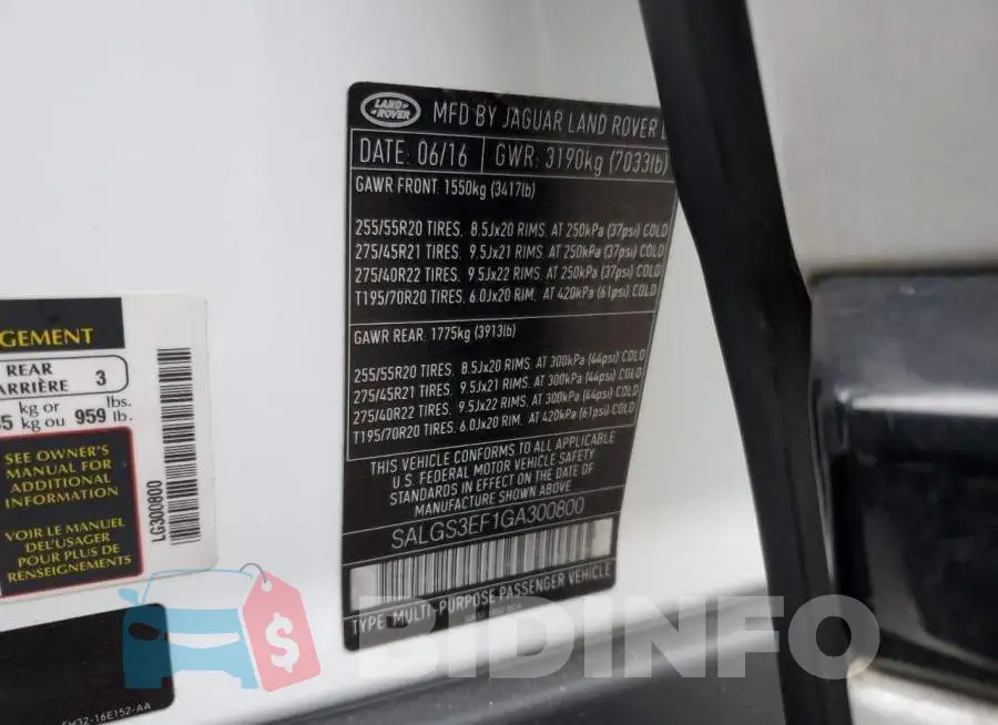 SALGS3EF1GA300800 Photo# 13