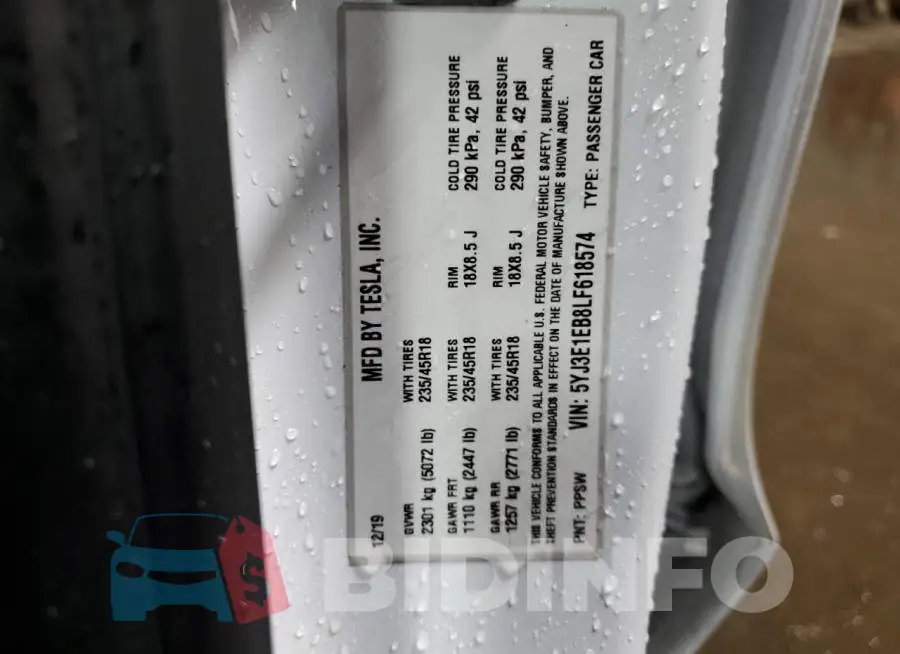 5YJ3E1EB8LF618574 Photo# 12