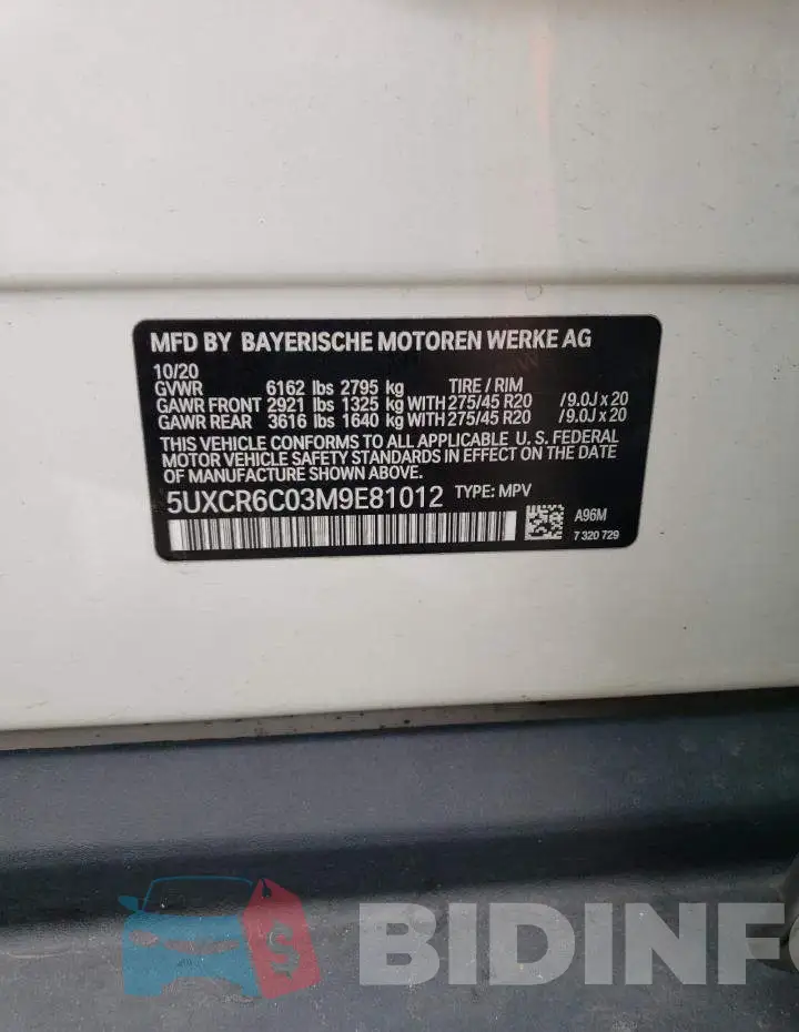5UXCR6C03M9E81012 Photo# 13