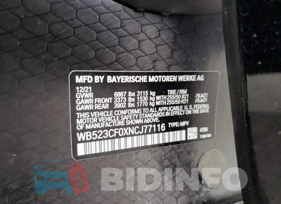 WB523CF0XNCJ77116 Photo# 13