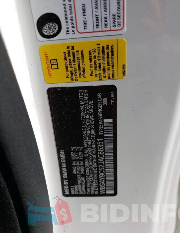WBS4Y9C52JAC86351 Photo# 12