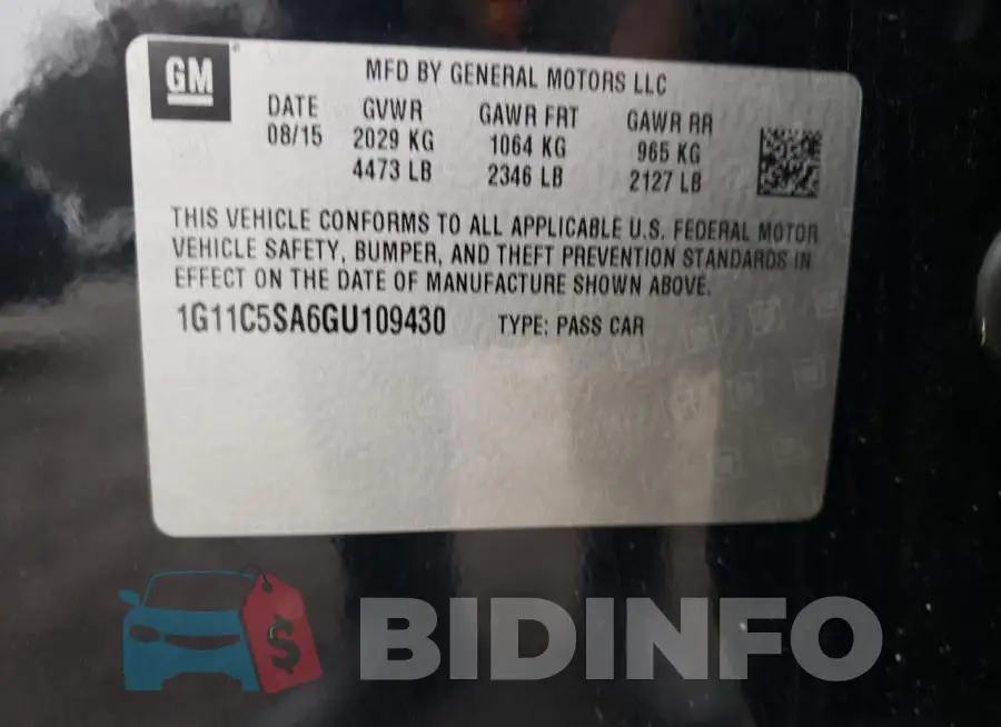 1G11C5SA6GU109430 Photo# 13
