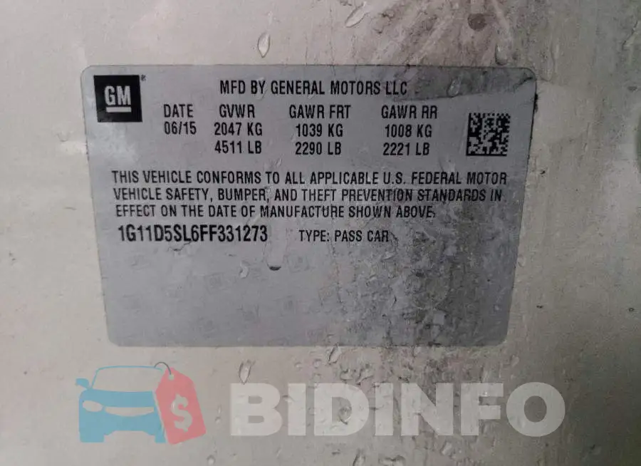 1G11D5SL6FF331273 Photo# 12