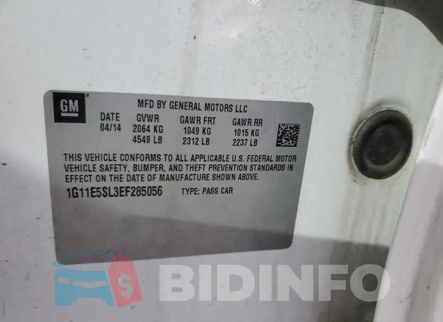 1G11E5SL3EF285056 Photo# 12