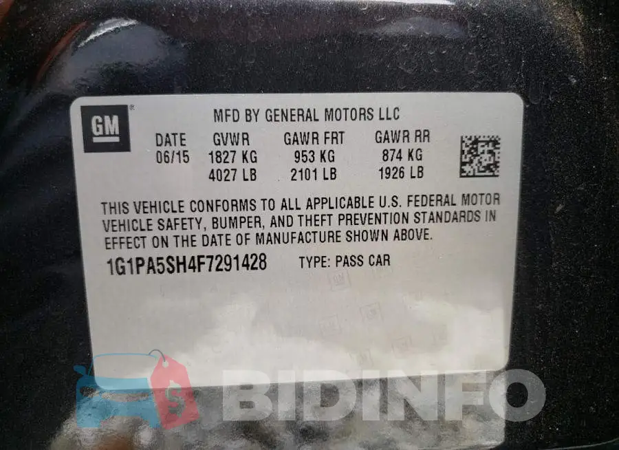 1G1PA5SH4F7291428 Photo# 10