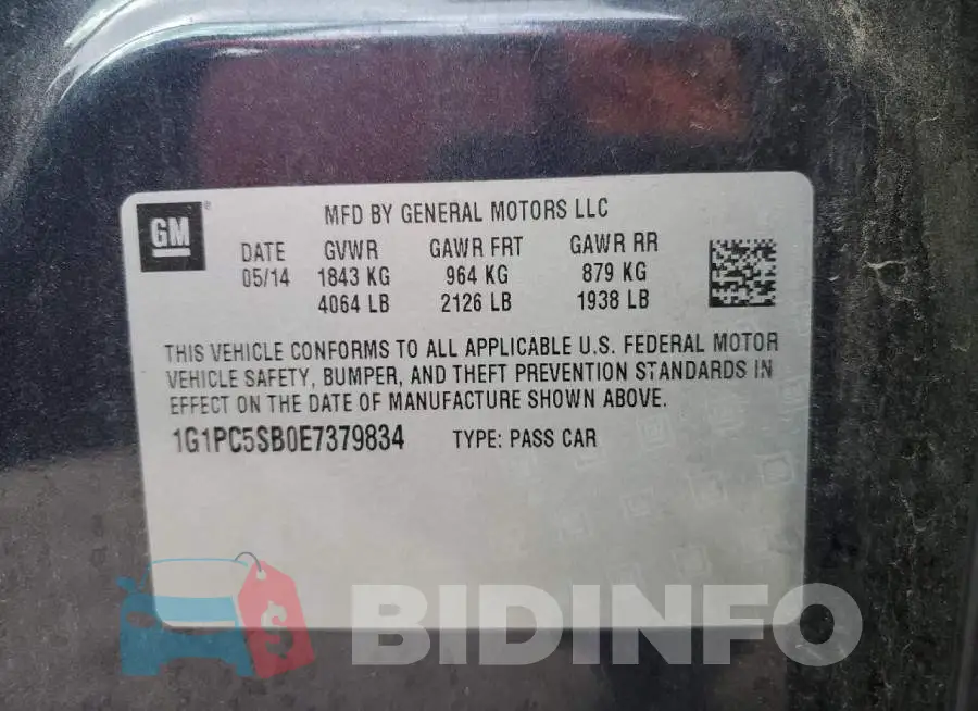 1G1PC5SB0E7379834 Photo# 10