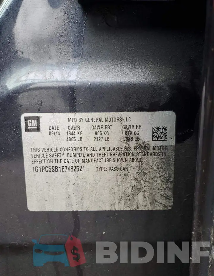 1G1PC5SB1E7482521 Photo# 12