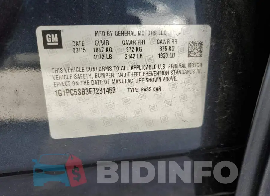 1G1PC5SB3F7231453 Photo# 12