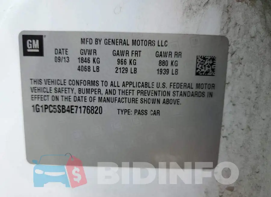 1G1PC5SB4E7176820 Photo# 12