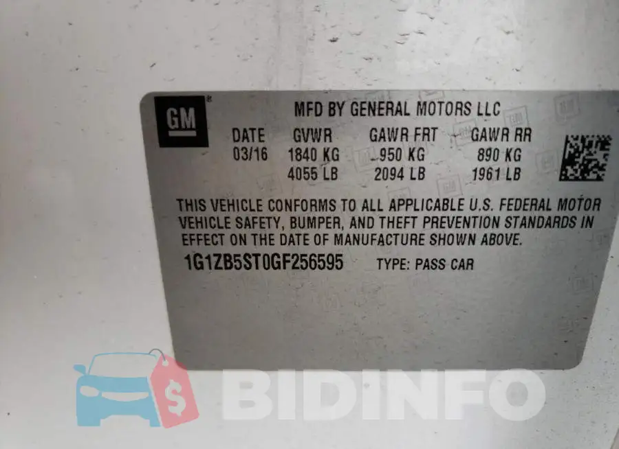 1G1ZB5ST0GF256595 Photo# 12