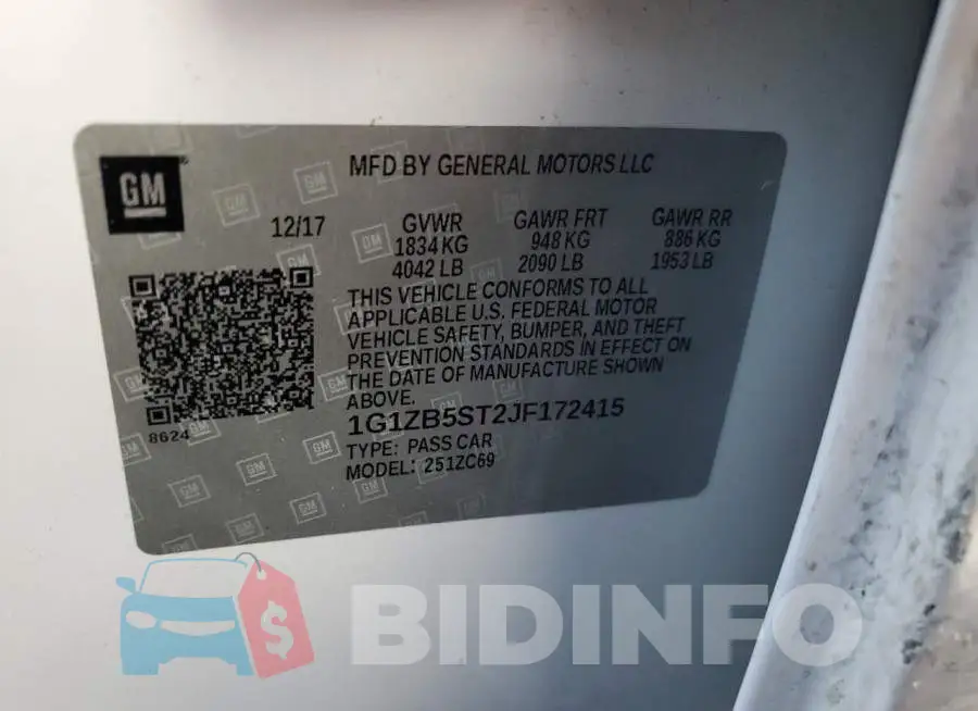 1G1ZB5ST2JF172415 Photo# 12