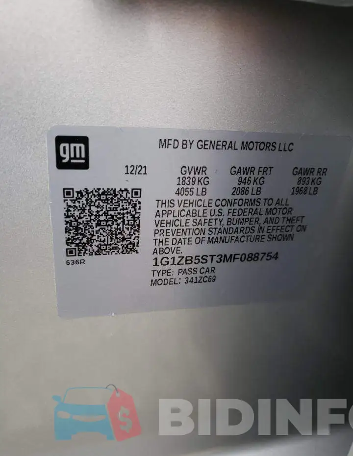 1G1ZB5ST3MF088754 Photo# 12