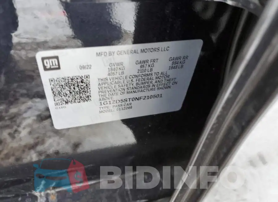 1G1ZD5ST0NF210501 Photo# 12