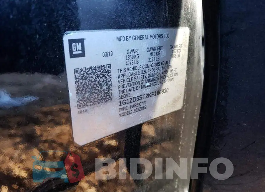 1G1ZD5ST2KF186830 Photo# 12