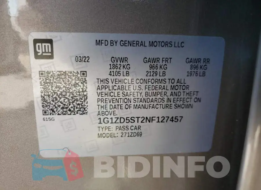 1G1ZD5ST2NF127457 Photo# 12