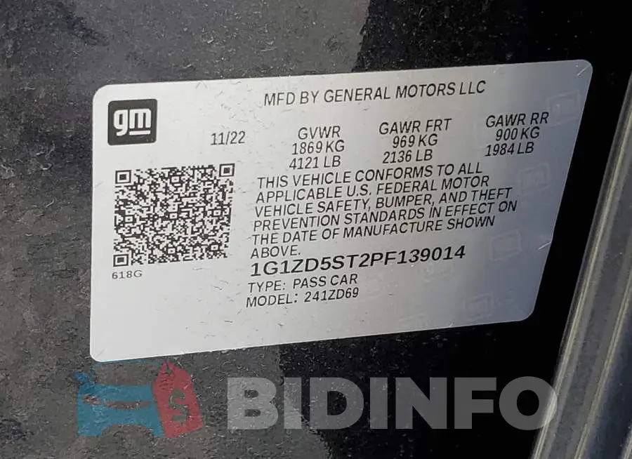 1G1ZD5ST2PF139014 Photo# 12