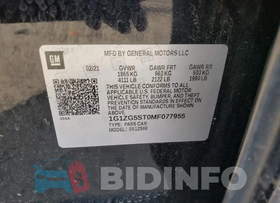 1G1ZG5ST0MF077955 Photo# 12