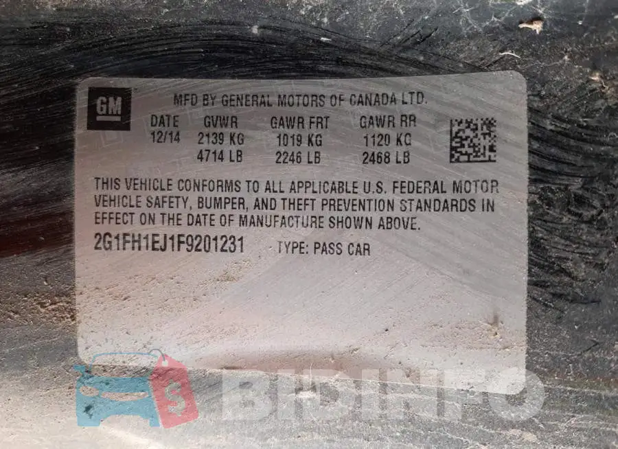 2G1FH1EJ1F9201231 Photo# 12