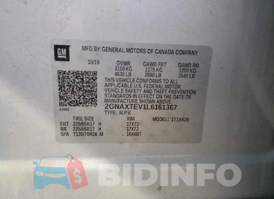 2GNAXTEV1L6161367 Photo# 13