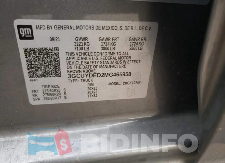 3GCUYDED2MG465958 Photo# 12