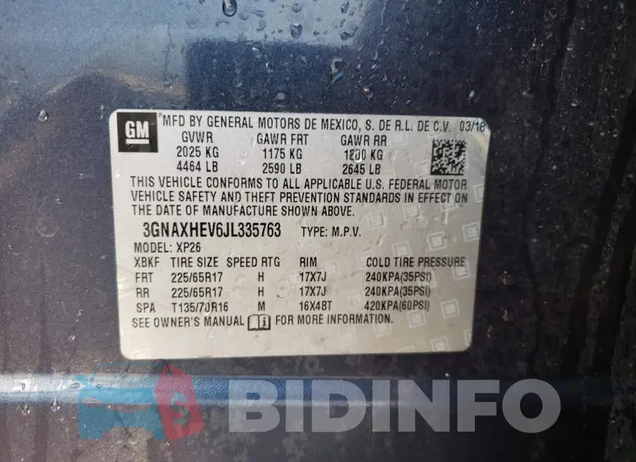 3GNAXHEV6JL335763 Photo# 12
