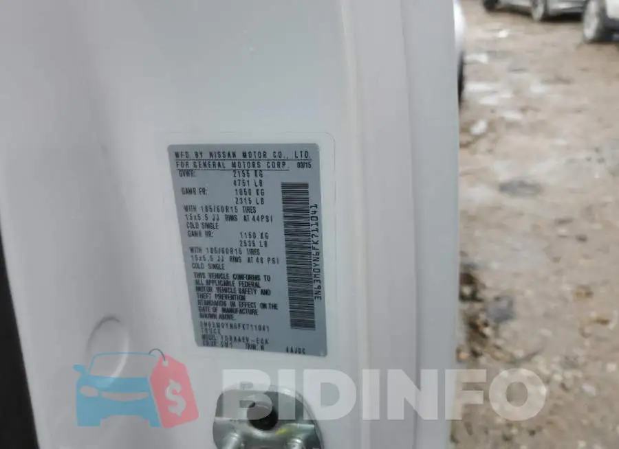 3N63M0YN6FK711041 Photo# 12