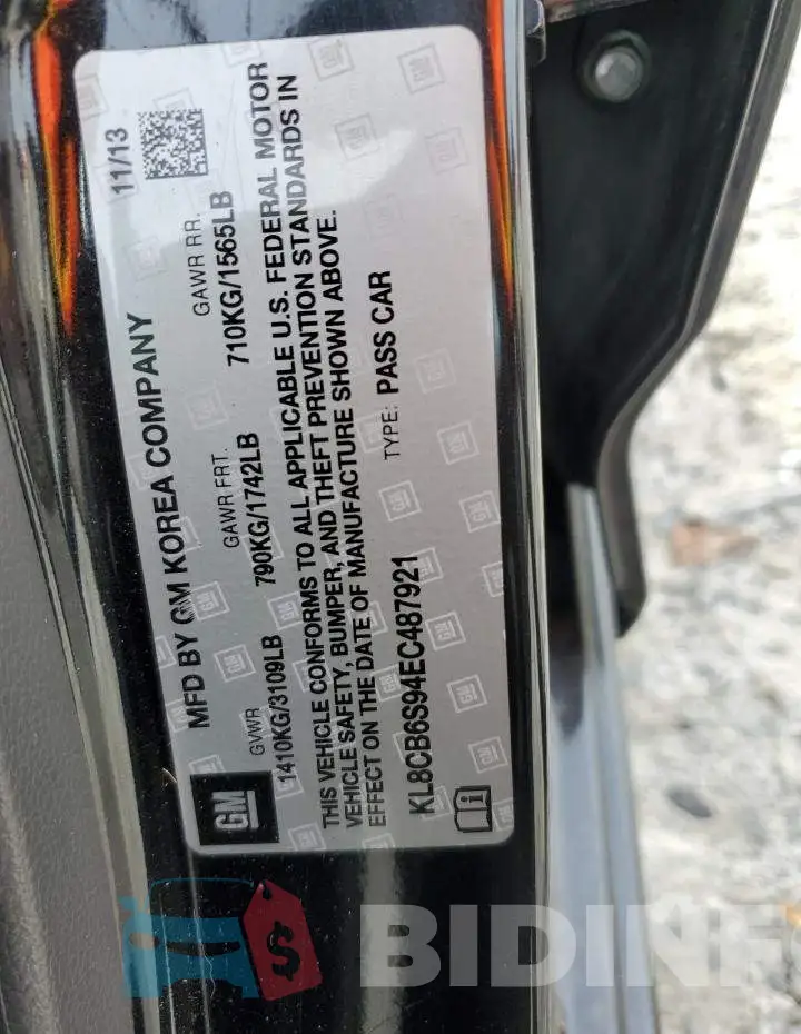 KL8CB6S94EC487921 Photo# 13