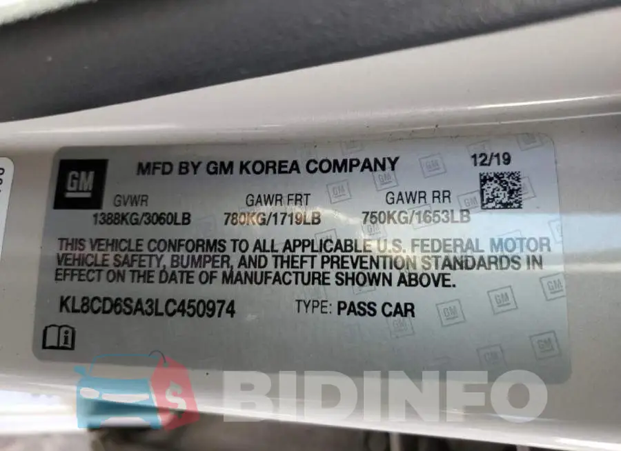 KL8CD6SA3LC450974 Photo# 12