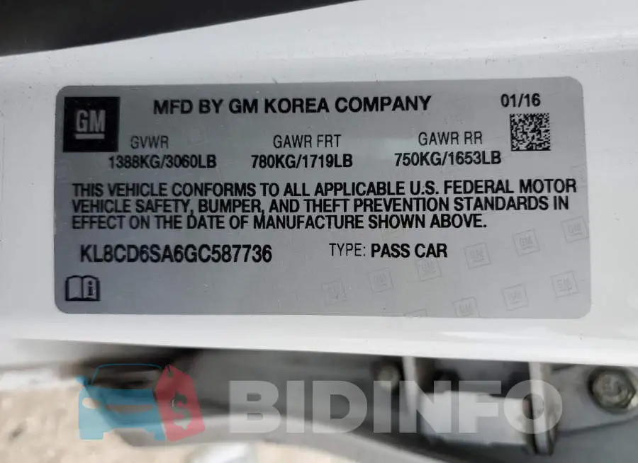 KL8CD6SA6GC587736 Photo# 12