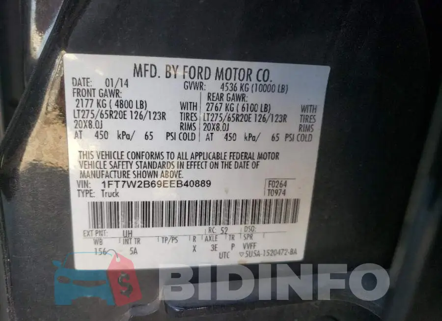 1FT7W2B69EEB40889 Photo# 12