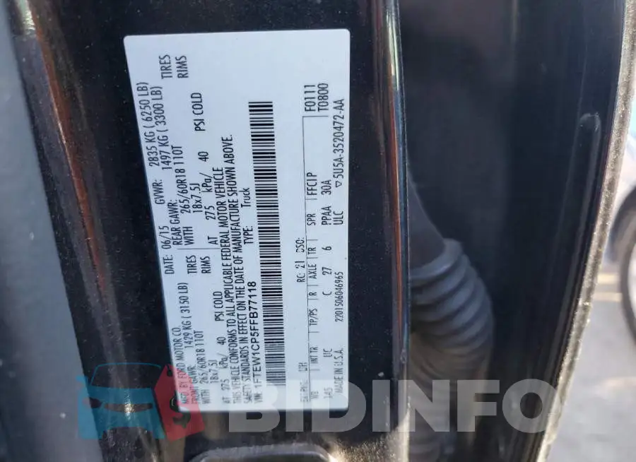 1FTEW1CP5FFB77118 Photo# 13