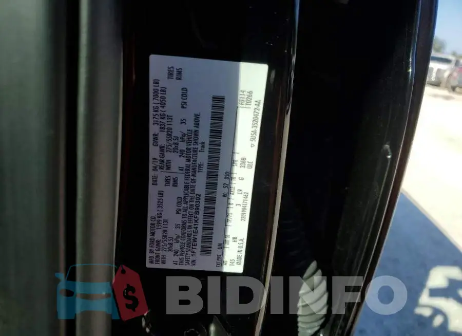 1FTEW1E41KFB90302 Photo# 12