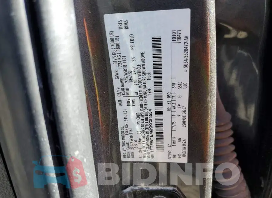 1FTEW1E46KKC84554 Photo# 12