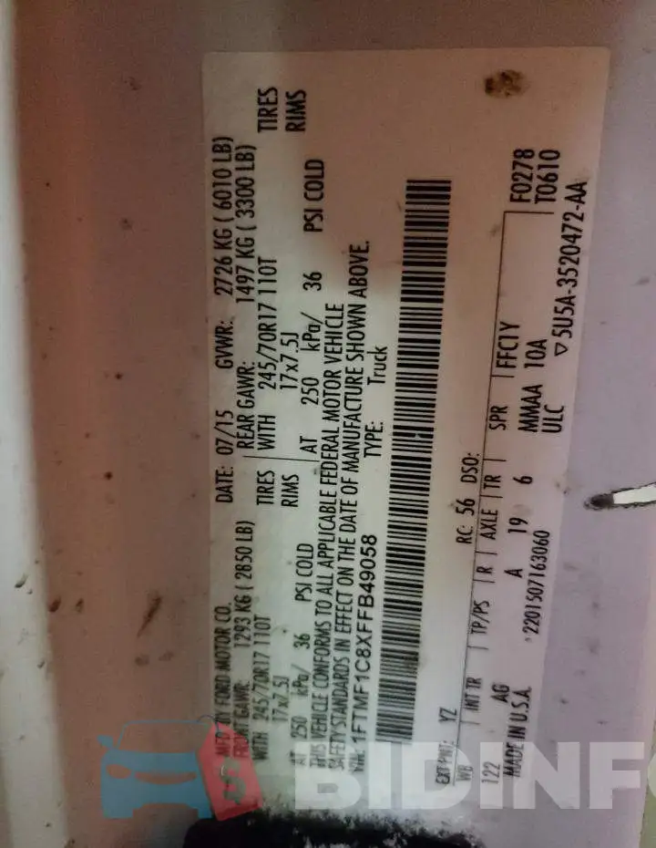 1FTMF1C8XFFB49058 Photo# 12
